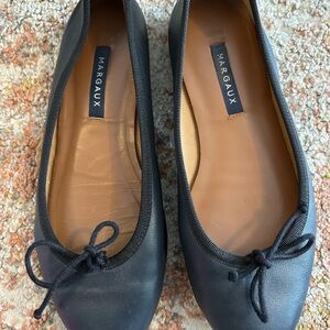 Margaux Black Ballet Flats with Decorative Bows